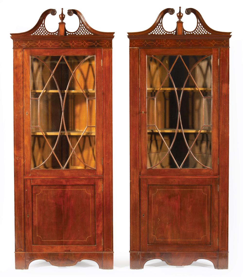 PAIR OF FEDERAL INLAID MAHOGANY