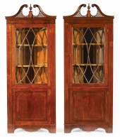 PAIR OF FEDERAL INLAID MAHOGAN