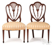 PAIR OF FEDERAL MAHOGANY SHIEL