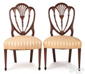 PAIR OF FEDERAL MAHOGANY SHIEL