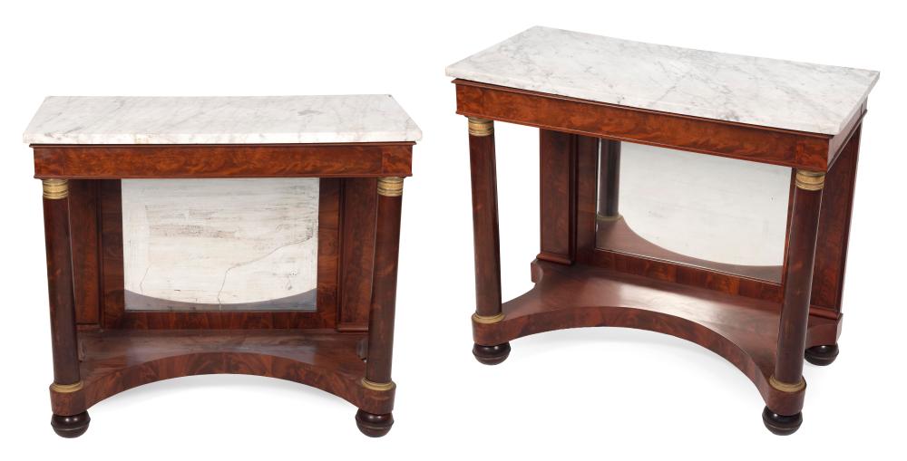 PAIR OF FEDERAL PIER TABLES BOSTON,