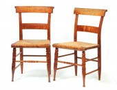 PAIR OF FEDERAL SIDE CHAIRS.