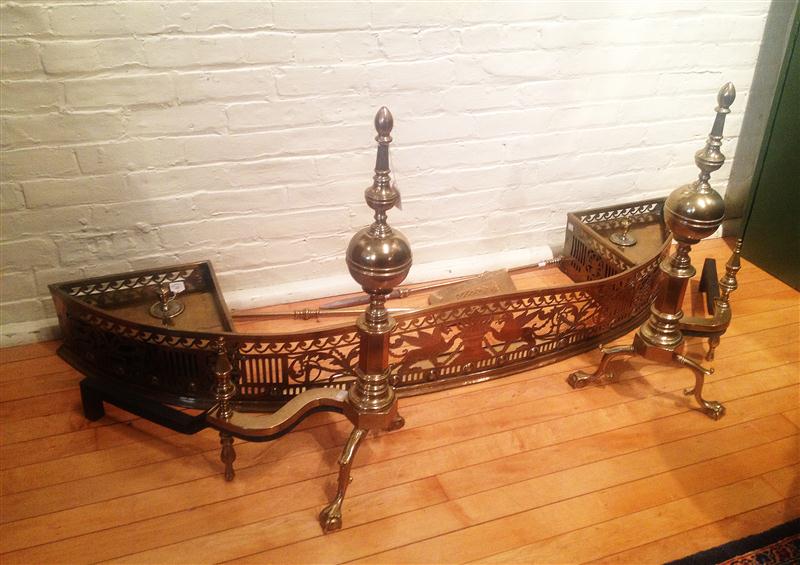 PAIR OF FEDERAL STYLE ANDIRONS