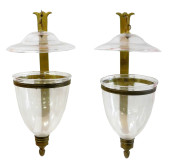 PAIR OF FEDERAL STYLE BRASS AN