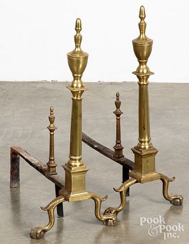 PAIR OF FEDERAL STYLE BRASS