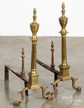 PAIR OF FEDERAL STYLE BRASS AN