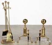 PAIR OF FEDERAL STYLE BRASS AN