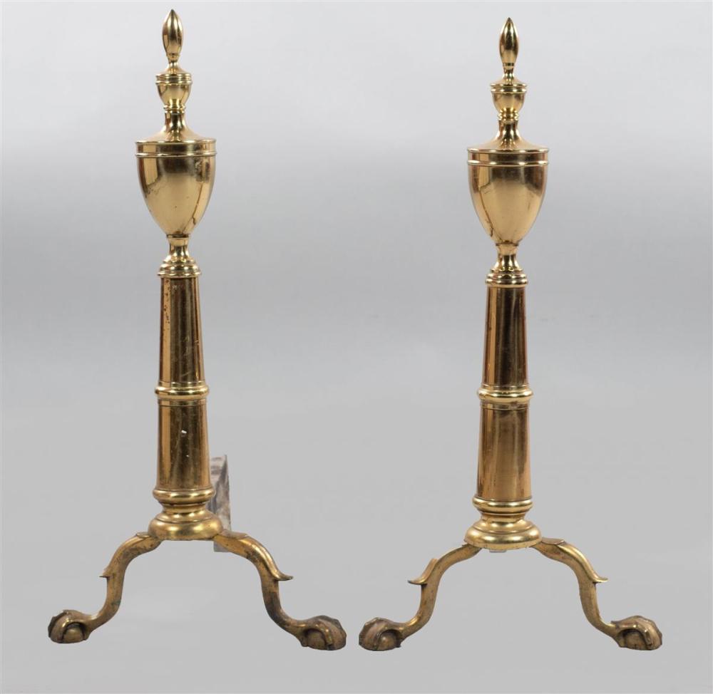 PAIR OF FEDERAL STYLE BRASS