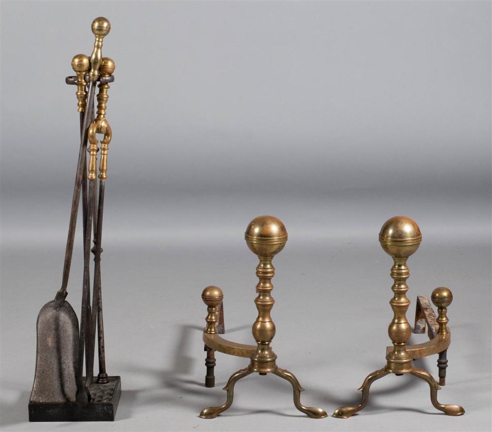 PAIR OF FEDERAL STYLE BRASS