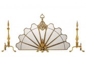 PAIR OF FEDERAL STYLE BRASS AN