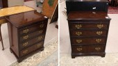PAIR OF FEDERAL STYLE BURL MAH