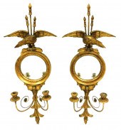 PAIR OF FEDERAL STYLE GILTWOOD