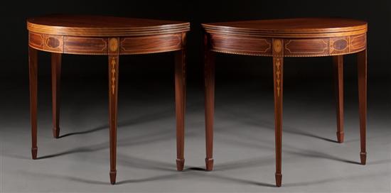 Pair of Federal style inlaid