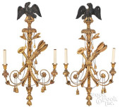 PAIR OF FEDERAL STYLE SCONCES<