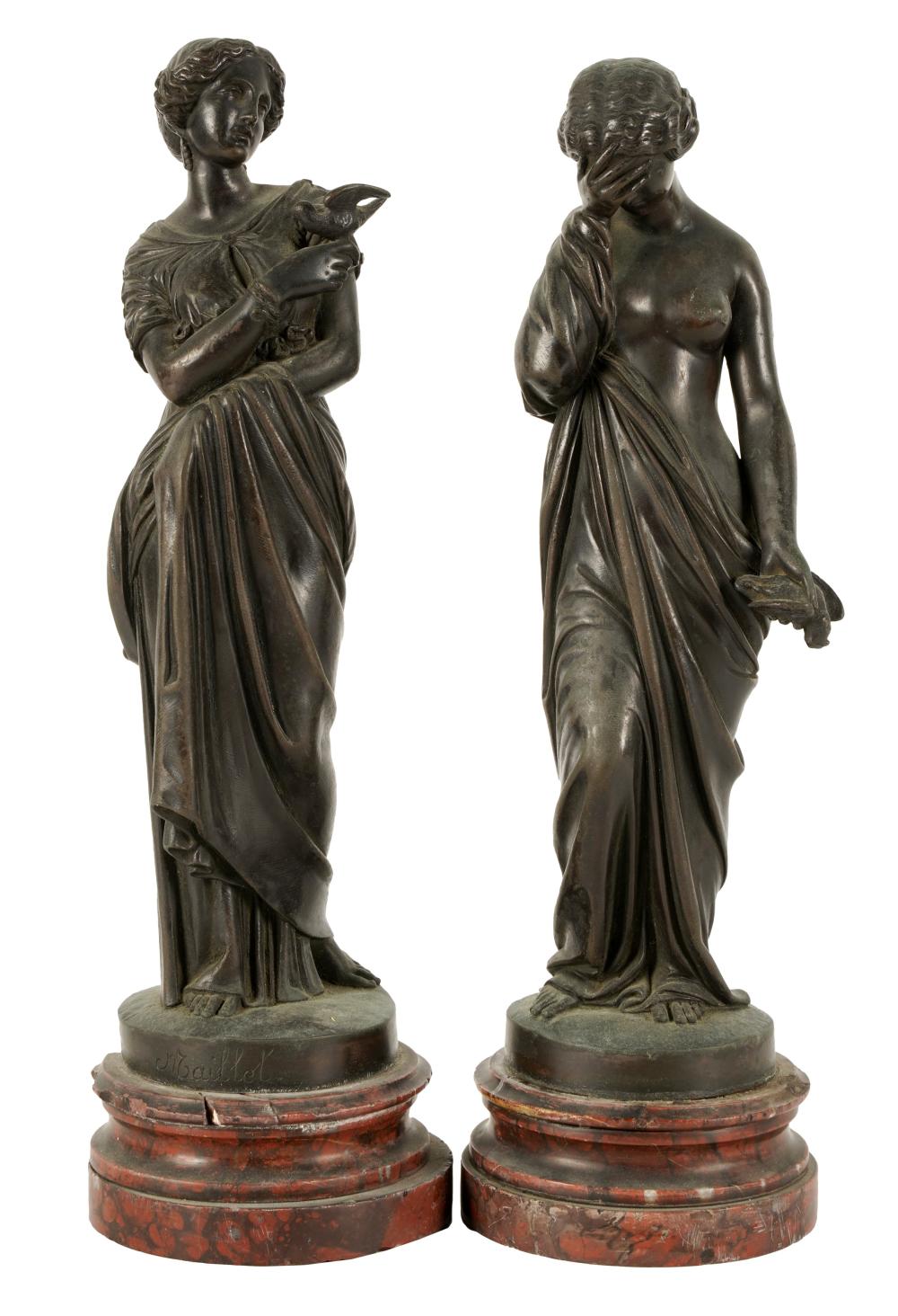 PAIR OF FEMALE FIGURAL