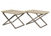 PAIR OF FENDI CASA TRAY-TOP EN