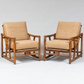 PAIR OF FICKS REED BAMBOO ARMC