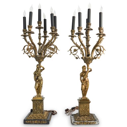 PAIR OF FIGURAL CANDELABRA
