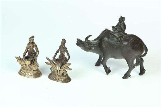 PAIR OF FIGURAL CANDLESTICKS AND