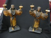 Pair of Figural Carved Wooden