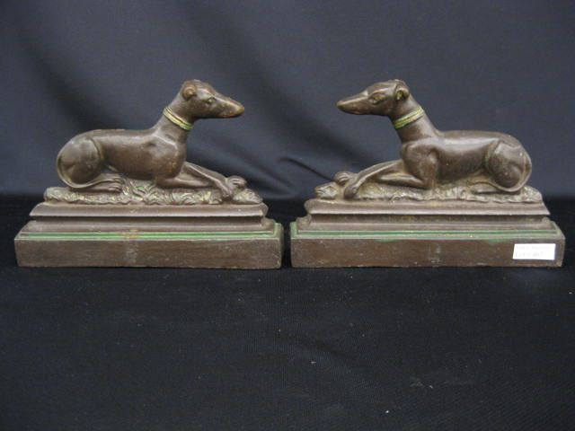 Pair of Figural Cast Iron Dog
