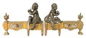 PAIR OF FIGURAL CHENETS, EACH