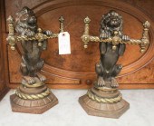 PAIR OF FIGURAL FIREPLACE CHEN