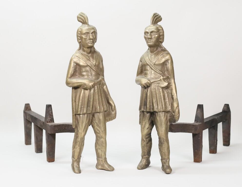 PAIR OF FIGURAL NATIVE AMERICAN