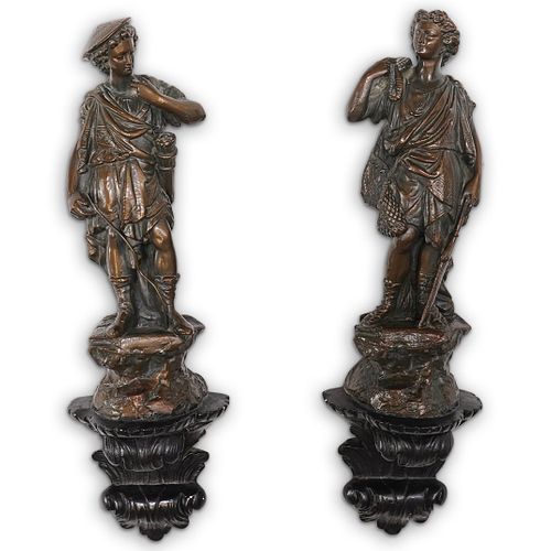 PAIR OF FIGURAL PLASTER