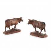 PAIR OF FINELY CARVED WALNUT B