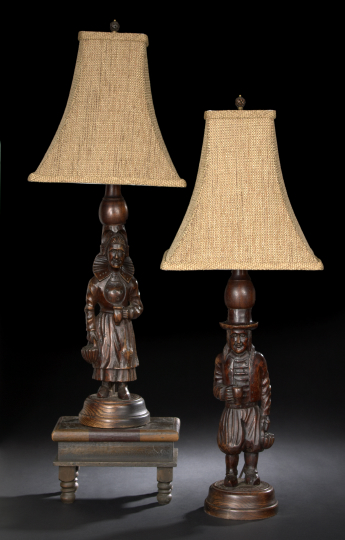 Pair of Flemish Provincial Carved