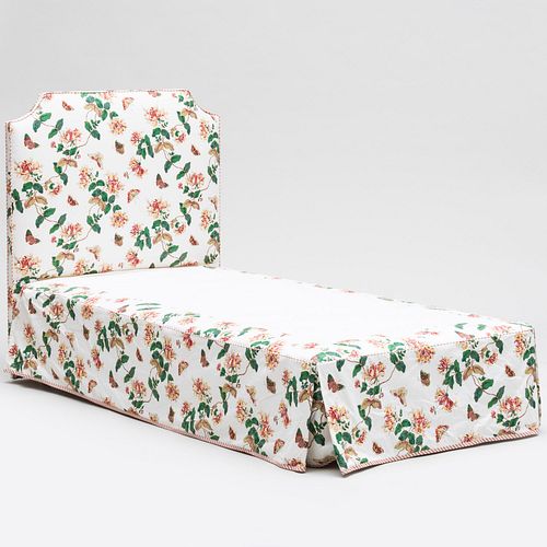 PAIR OF FLORAL AND BUTTERFLY CHINTZ