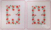 PAIR OF FLORAL APPLIQUE QUILTS