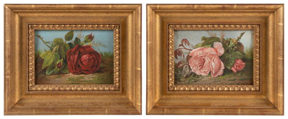 PAIR OF FLORAL STILL LIFE PAINTINGS