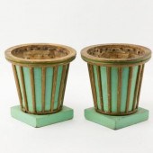 PAIR OF FLOWER PLANTERS, QUEBE