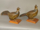 PAIR OF FOLK ART CARVED RUFFED