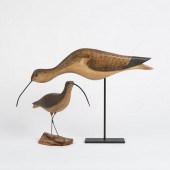 PAIR OF FOLK ART CURLEW SHOREB