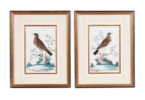 PAIR OF FOLK ART FEATHER