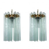PAIR OF FONTANA ARTE GLASS AND