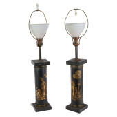 PAIR OF FORNASETTI STYLE PAINT