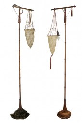 PAIR OF FORTUNY FLOOR LAMPSthe