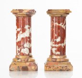 PAIR OF FOSSILIZED MARBLE DORI