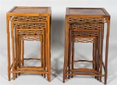 PAIR OF FOUR CHINESE MAHOGANY