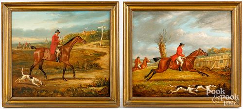 PAIR OF FOX HUNTING SCENESPair of