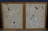 PAIR OF FRAMED ASIAN EMBROIDER