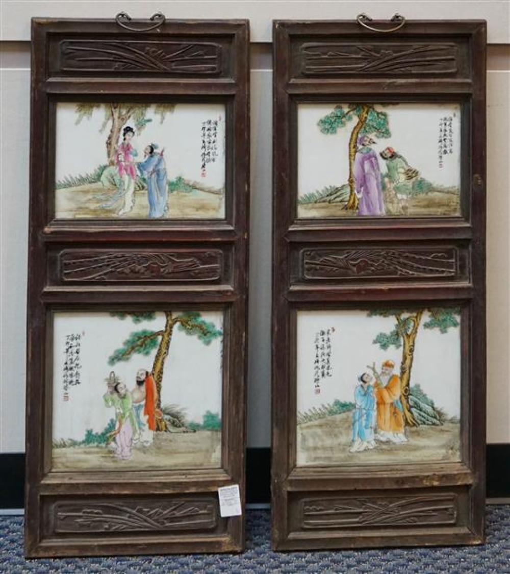 PAIR OF FRAMED CHINESE 'FAMILLE