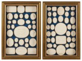 PAIR OF FRAMED COLLECTIONS OF