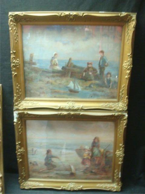 Pair of Framed Gouaches of Children