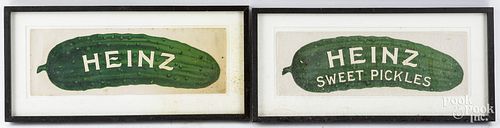 PAIR OF FRAMED HEINZ PICKLES