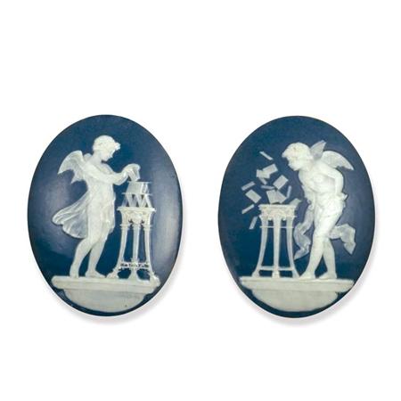 Pair of Framed Minton Pate Sur Pate